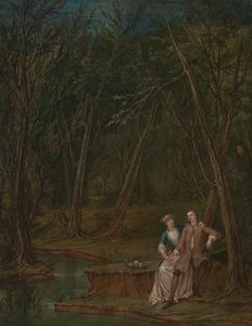 Amoureux dans une clairière